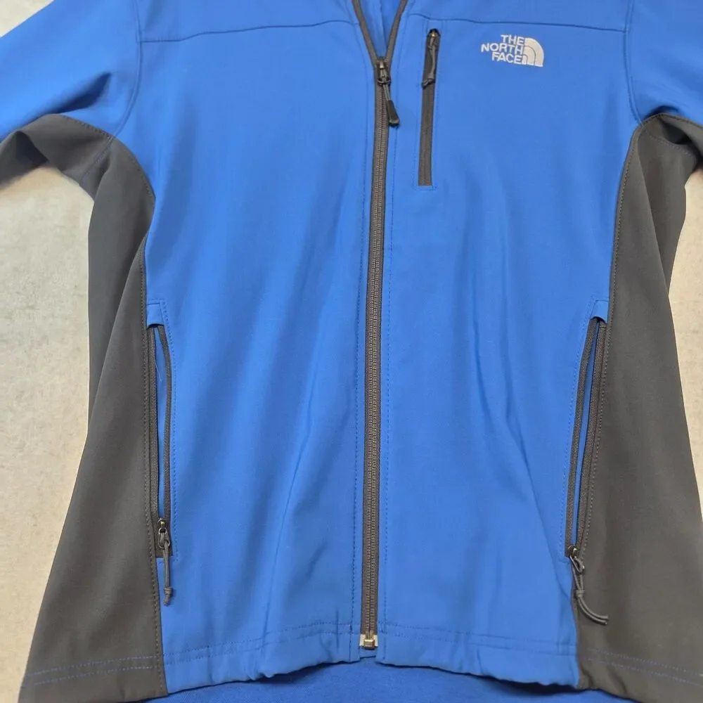 The North Face Apex Soft Shell Jacket Blue Black Men's Medium Full Zip